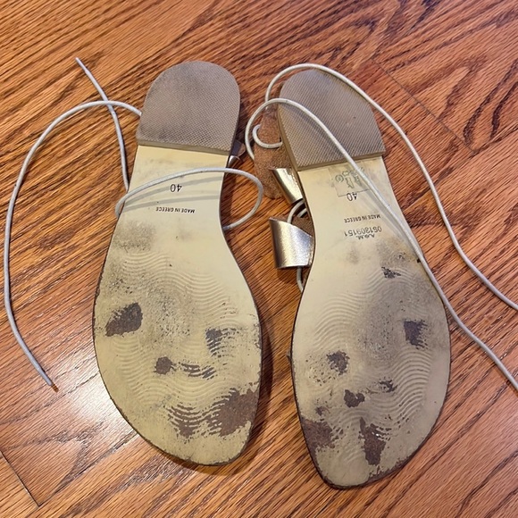 Mater Terra Woman’s Silver Sandals Size 40 - Picture 6 of 7